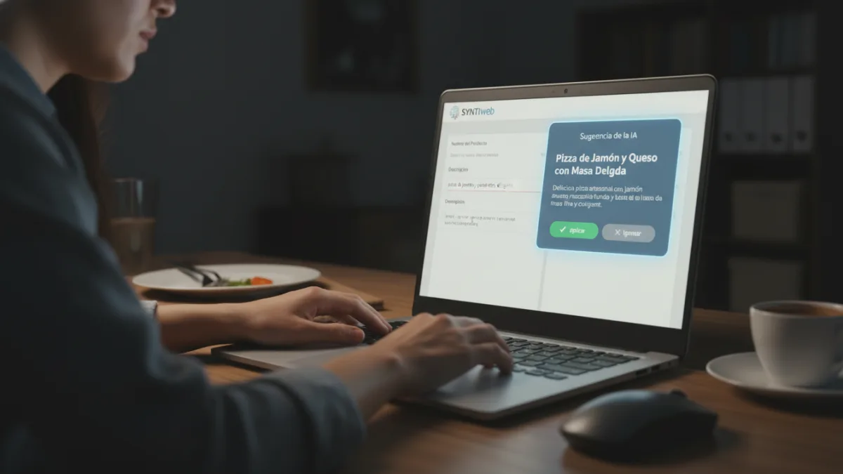 La IA de SYNTIweb mejora tu catálogo y menú automáticamente